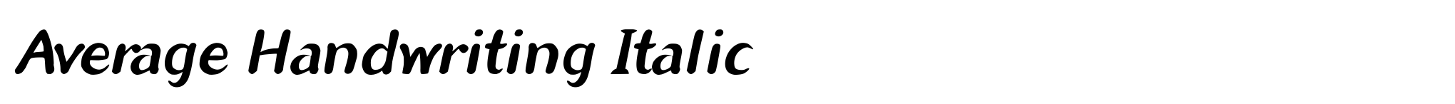 Average Handwriting Italic image